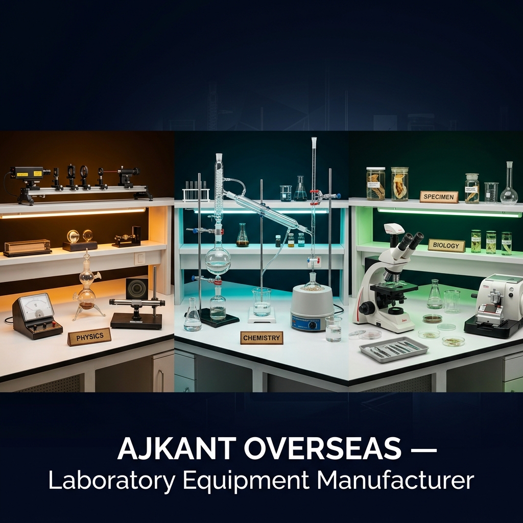 Physics Chemistry Biology Lab Equipment Manufacturer India - Ajkant Overseas
