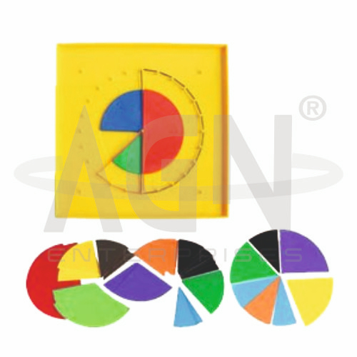 AJKANT Flip N Fraction Geo board (With Circle Cut) (Model: AJK-EDEQ-13089)