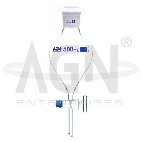 [AJK-FUNN-9058] AJKANT Separating Funnels Globe Shape with Glass Stopcock And Socket (Model: AJK-FUNN-9058)