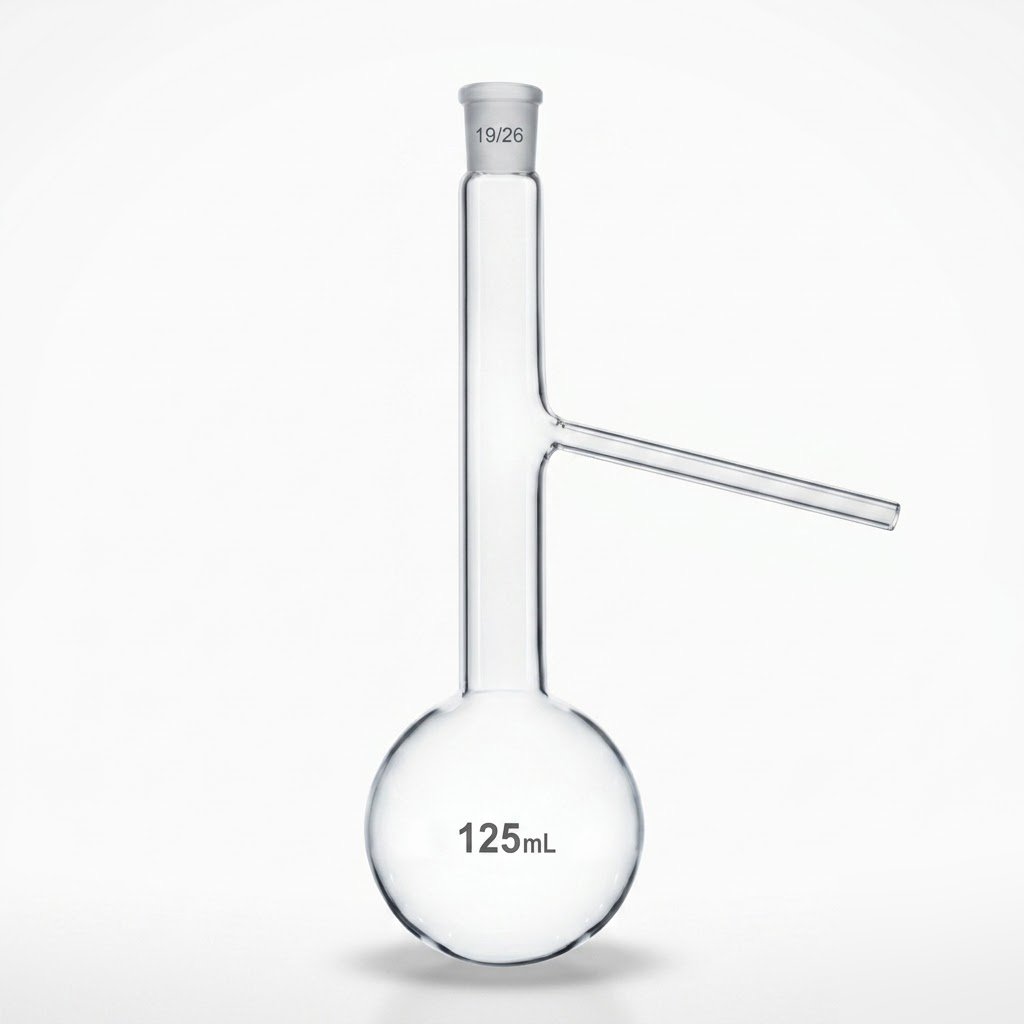 [AJK-FLAS-8969] AJKANT Flasks Distillation with Socket And Side Tube (Model: AJK-FLAS-8969)