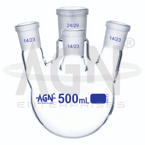 [AJK-FLAS-8935] AJKANT Boiling Flasks Round Bottom Four Necks Angular (Model: AJK-FLAS-8935)