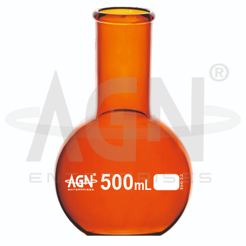 [AJK-FLAS-8925] AJKANT Boiling Flasks Flat Bottom Single Neck Amber (Model: AJK-FLAS-8925)