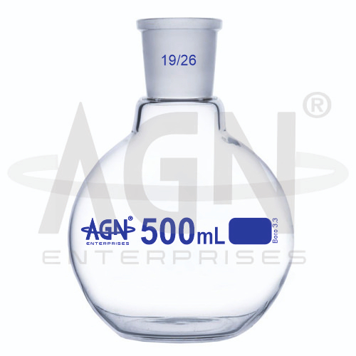 [AJK-FLAS-8896] AJKANT Boiling Flasks Flat Bottom Single Neck with Socket (Model: AJK-FLAS-8896)