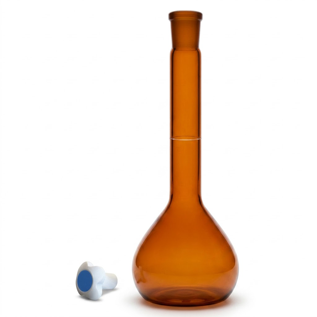 [AJK-LAGL-8816] AJKANT Volumetric Flasks Amber USP Class A with Batch Certificate (Model: AJK-LAGL-8816)