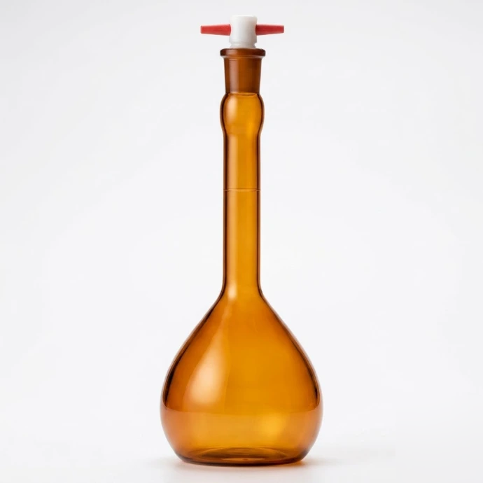 [AJK-LAGL-8809] AJKANT Volumetric Flasks Amber with PTFE Stopper ASTM Class A (Model: AJK-LAGL-8809)