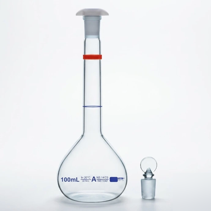 [AJK-LAGL-8793] AJKANT Volumetric Flasks Wide Mouth Clear Colour Coded Class A (Model: AJK-LAGL-8793)