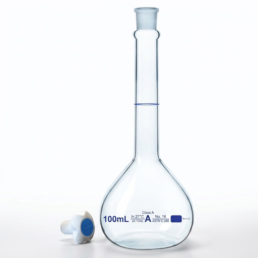 [AJK-LAGL-8784] AJKANT Volumetric Flasks Clear with PTFE Stopper ASTM Class A with Batch Certificate (Model: AJK-LAGL-8784)