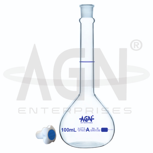 [AJK-LAGL-8782] AJKANT Volumetric Flasks Clear with PTFE Stopper ASTM Class A (Model: AJK-LAGL-8782)
