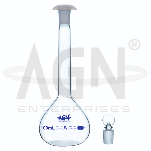 [AJK-LAGL-8780] AJKANT Volumetric Flasks Clear with Penny Head Stopper ASTM Class A (Model: AJK-LAGL-8780)