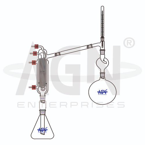 [AJK-DIST-8638] AJKANT Solvent Recovery Assembly with Conical Flask (Model: AJK-DIST-8638)