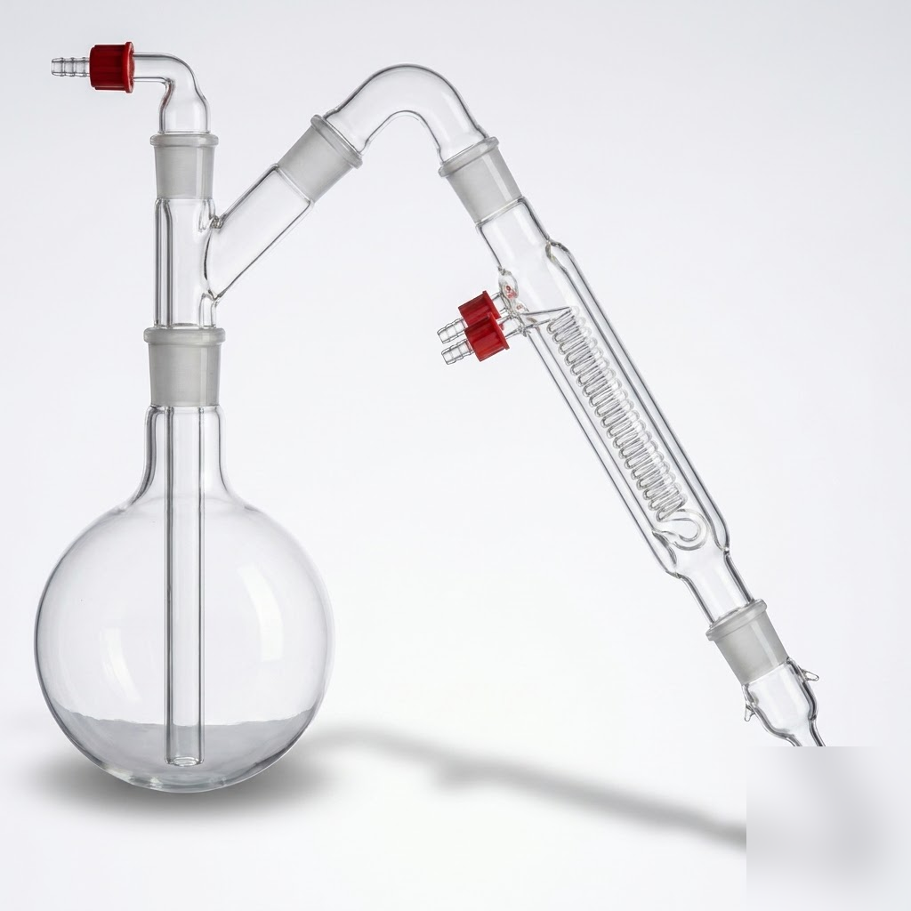 [AJK-DIST-8617] AJKANT Steam Distillation Assembly with Double Neck Round Bottom Flask (Model: AJK-DIST-8617)