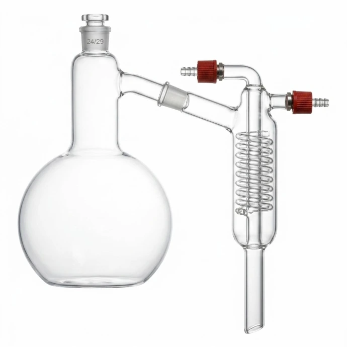 [AJK-DIST-8586] AJKANT Distilling Apparatus with Friedrich Condenser Interchangeable Joints And Stopper (Model: AJK-DIST-8586)