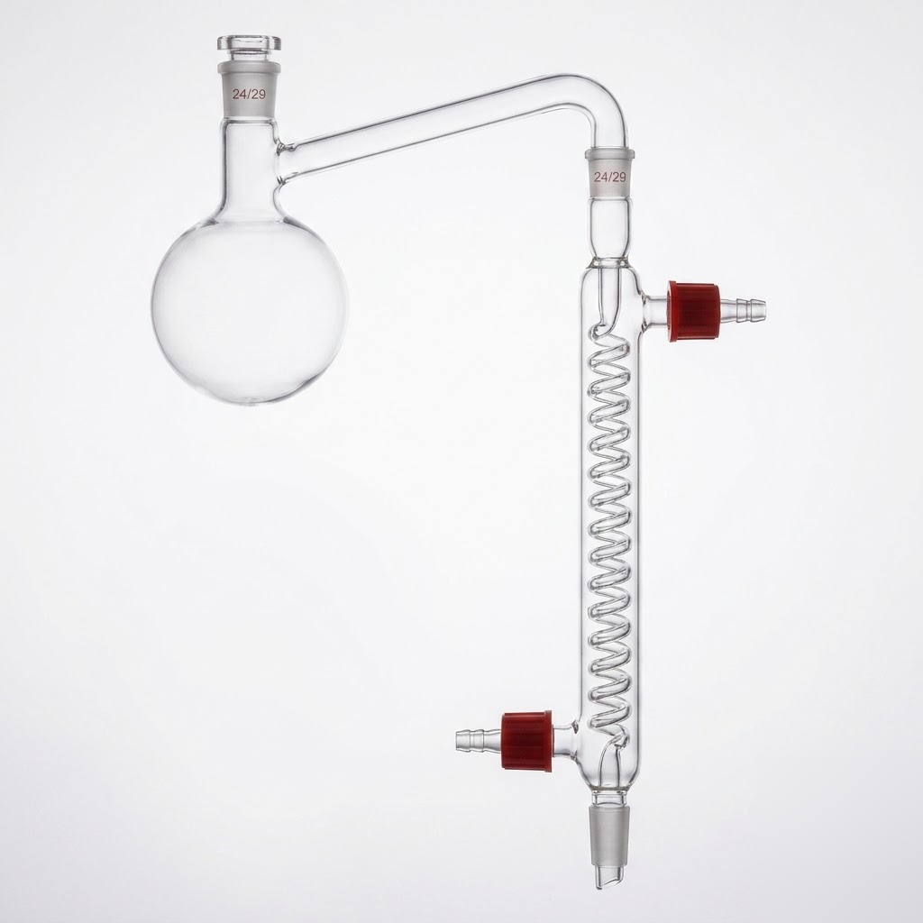 [AJK-DIST-8584] AJKANT Distilling Apparatus Phenol Distillation with Graham Condenser Interchangeable Joints And Stopper (Model: AJK-DIST-8584)