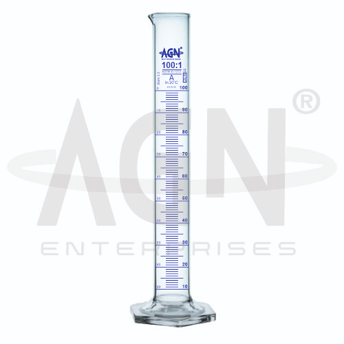 AJKANT Measuring Cylinders Hexagonal Base To Deliver TD ASTM Class A with Batch Certificate (Model: AJK-CYLI-8437)