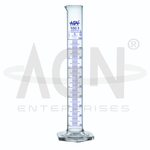AJKANT Measuring Cylinders Hexagonal Base ASTM Class A with Batch Certificate (Model: AJK-CYLI-8431)
