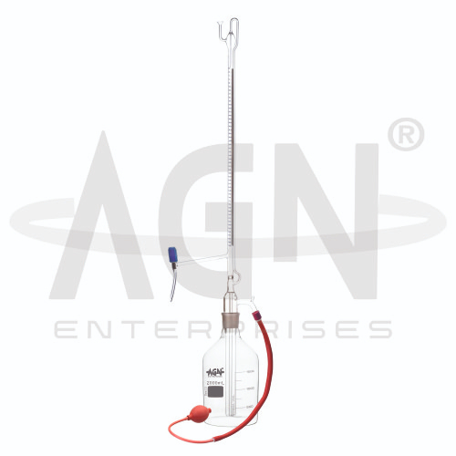 [AJK-BURE-8048] AJKANT Burettes Automatic with PTFE Needle Valve Stopcock Schellbach Stripe Class A (Model: AJK-BURE-8048)