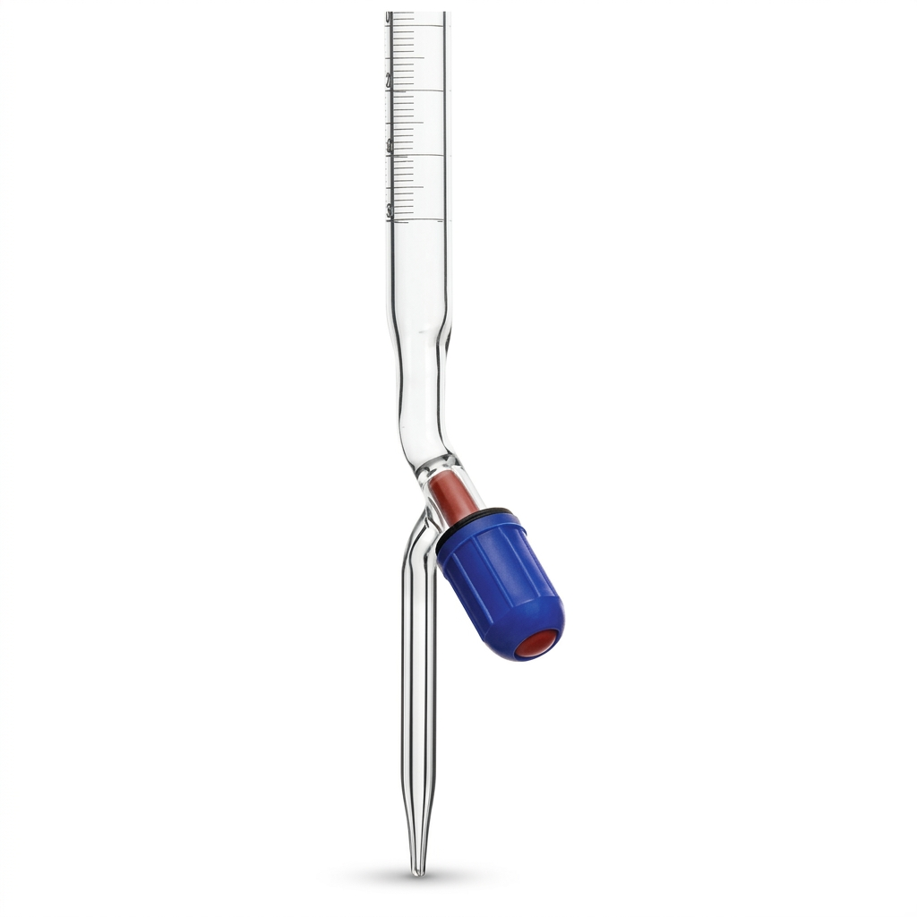 [AJK-BURE-8035] AJKANT Burettes Rotaflow Key with PTFE Needle Valve Amber Class A with Batch Certificate (Model: AJK-BURE-8035)