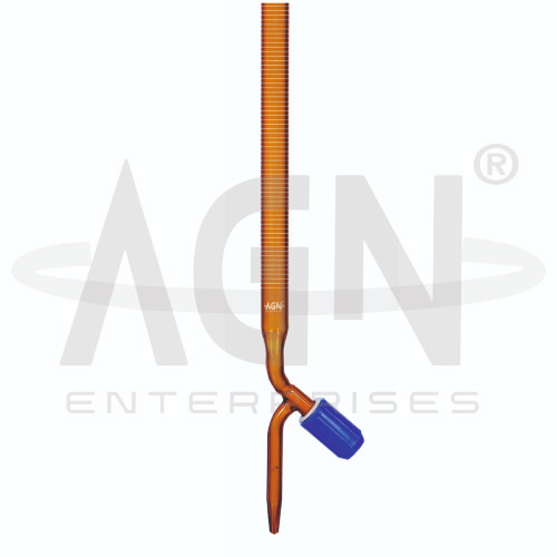 [AJK-BURE-8035] AJKANT Burettes Rotaflow Key with PTFE Needle Valve Amber Class A with Batch Certificate (Model: AJK-BURE-8035)