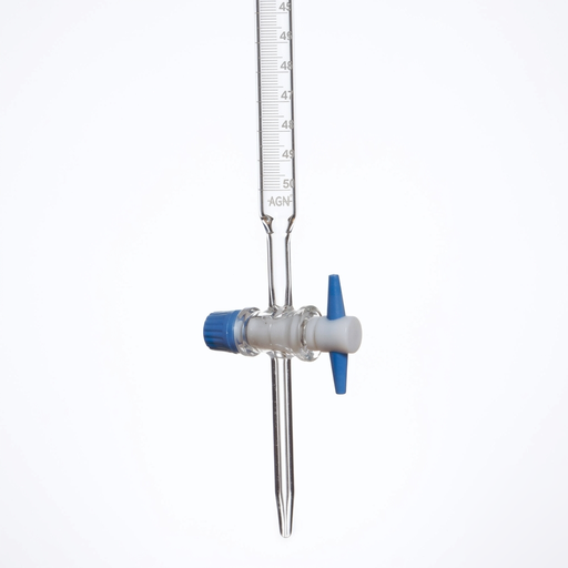[AJK-BURE-8006] AJKANT Burettes with PTFE Key Stopcock Schellbach Stripe Class A with Batch Certificate (Model: AJK-BURE-8006)