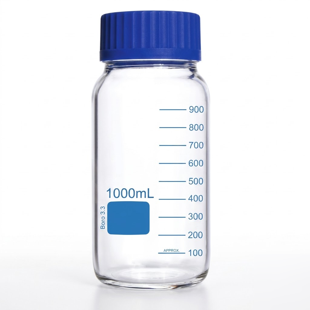 AJKANT Bottles Reagent Clear Wide Mouth with GL 80 Cap (Model: AJK-BOTT-7946)
