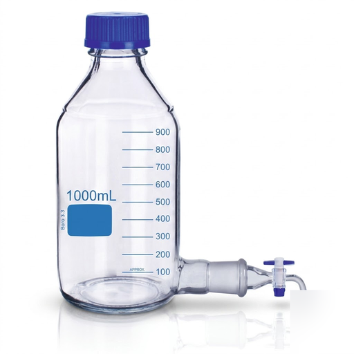 [AJK-BOTT-7944] AJKANT Bottles Aspirator with GL 45 Cap with Socket And Interchangeable Stopcock (Model: AJK-BOTT-7944)