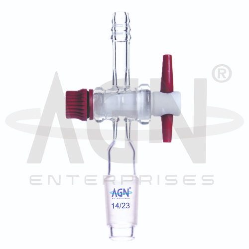 AJKANT Adapters Straight Cone with PTFE Stopcock (Model: AJK-ADAP-7802)