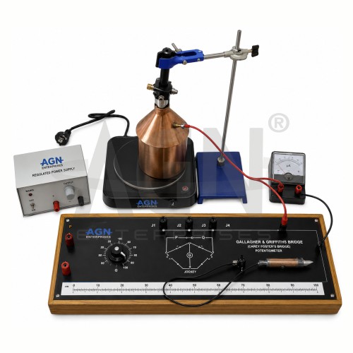 AJKANT Temperature Coefficient of Resistance for Platinum Using a Platinum Resistance Thermometer Callender and Griffiths Bridge (Model: AJK-ELAC-7604)