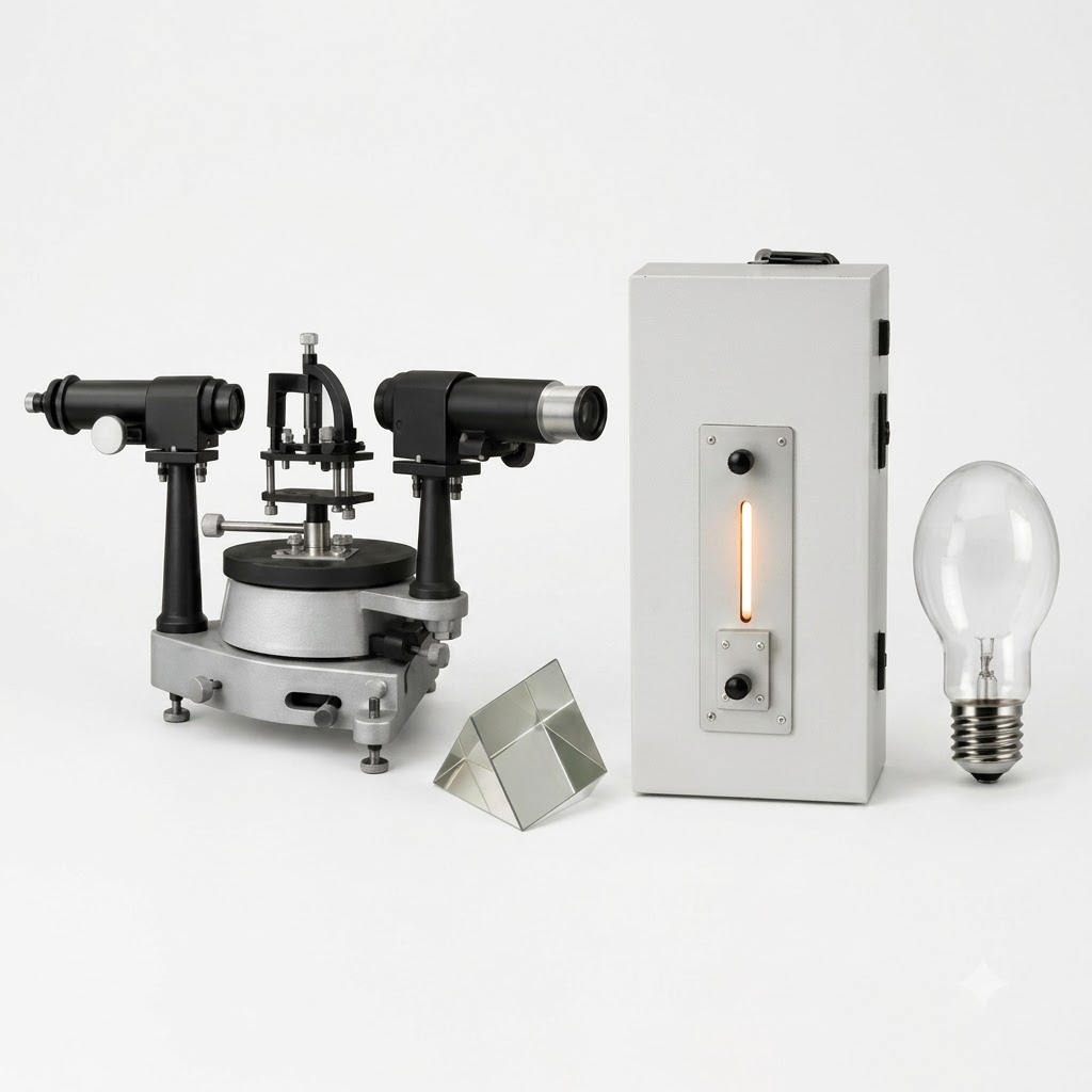 [AJK-PHIN-7488] AJKANT Dispersion Power of a Prism Using Spectrometer And Mercury Lamp (Model: AJK-PHIN-7488)
