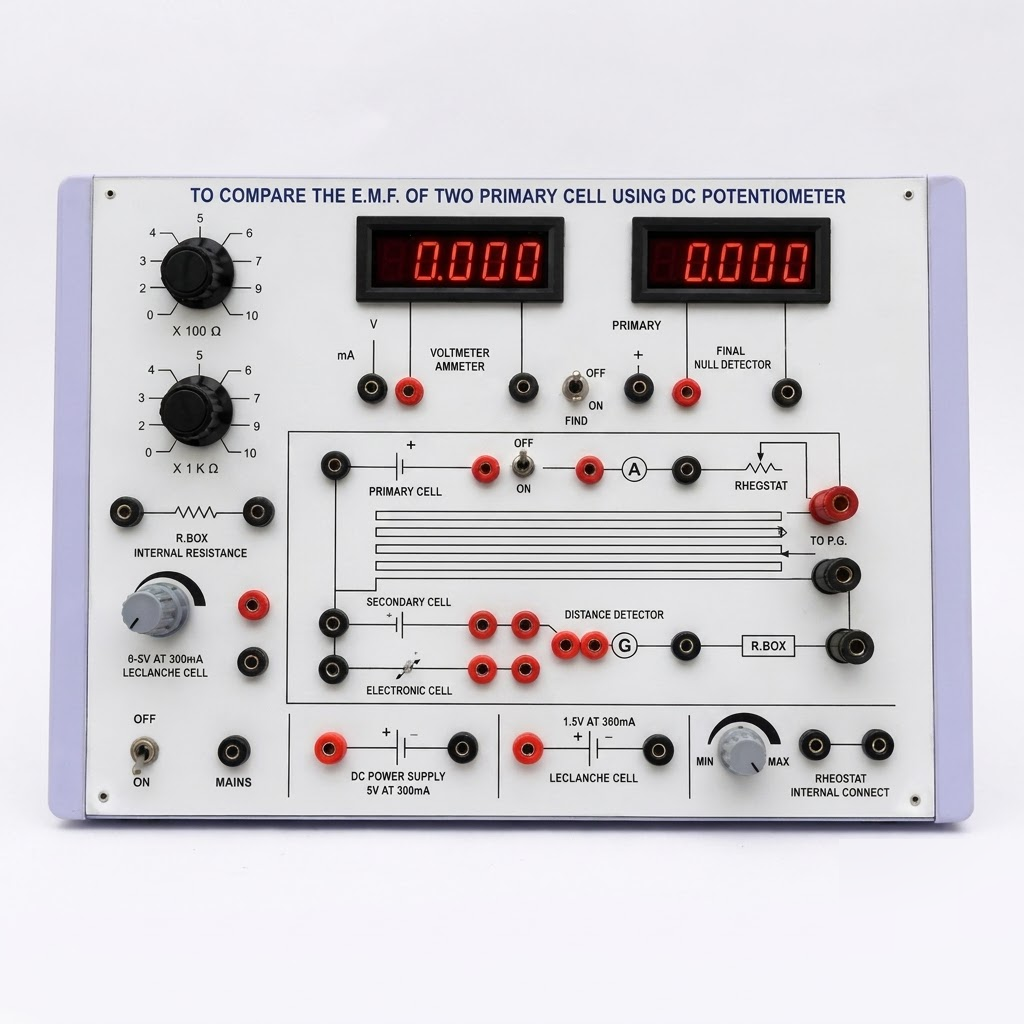 [AJK-PHIN-7475] AJKANT Compare The Emf of Two Primary Cells Using Dc Potentiometer (Model: AJK-PHIN-7475)
