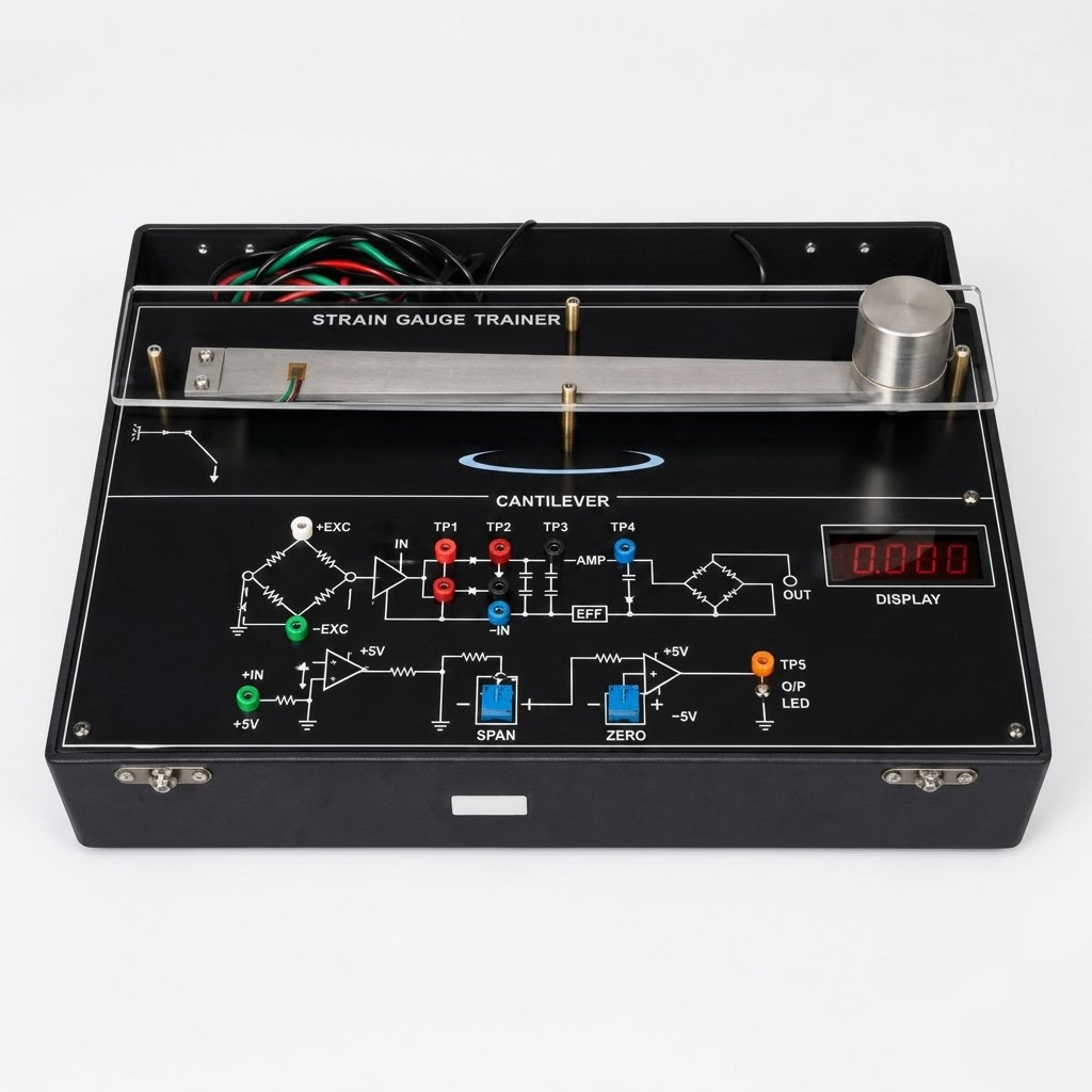 [AJK-INLA-7297] AJKANT Strain Guage Trainer With Cantilever (Model: AJK-INLA-7297)