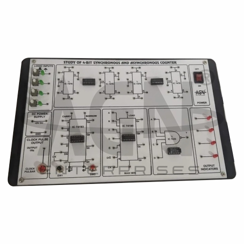 AJKANT Study of 4 Bit Counters Synchronous Asynchronous (Model: AJK-DIEL-6917)