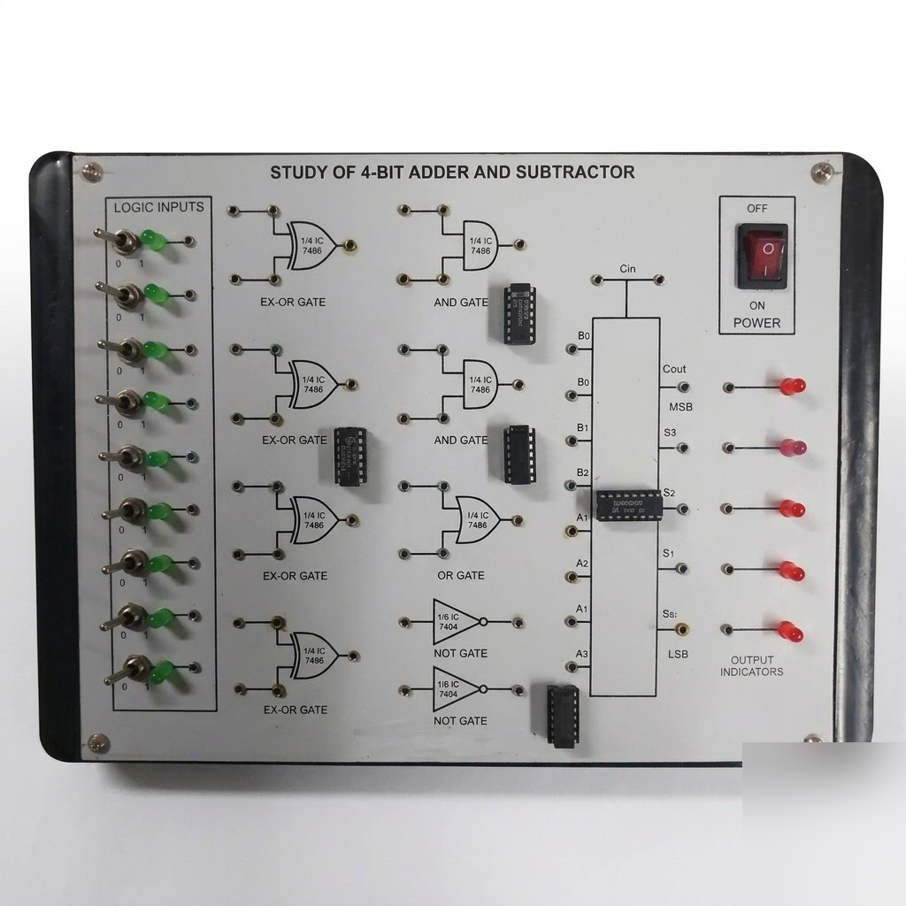 [AJK-DIEL-6917] AJKANT Study of 4 Bit Counters Synchronous Asynchronous (Model: AJK-DIEL-6917)