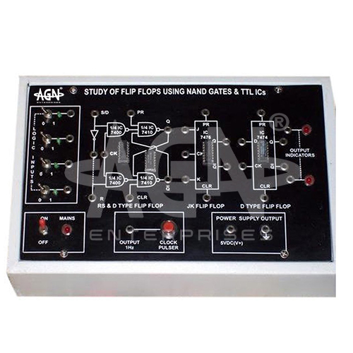 [AJK-DIEL-6909] AJKANT Flip Flops using TTL ICs and NAND Gates (Model: AJK-DIEL-6909)