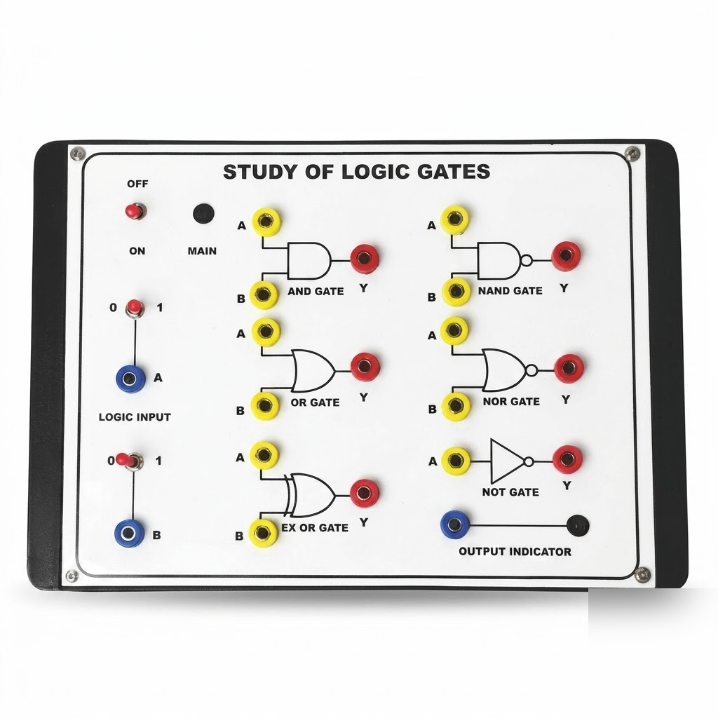[AJK-DIEL-6889] AJKANT Study of Logic Gates using TTL ICs 7 in 1 (Model: AJK-DIEL-6889)