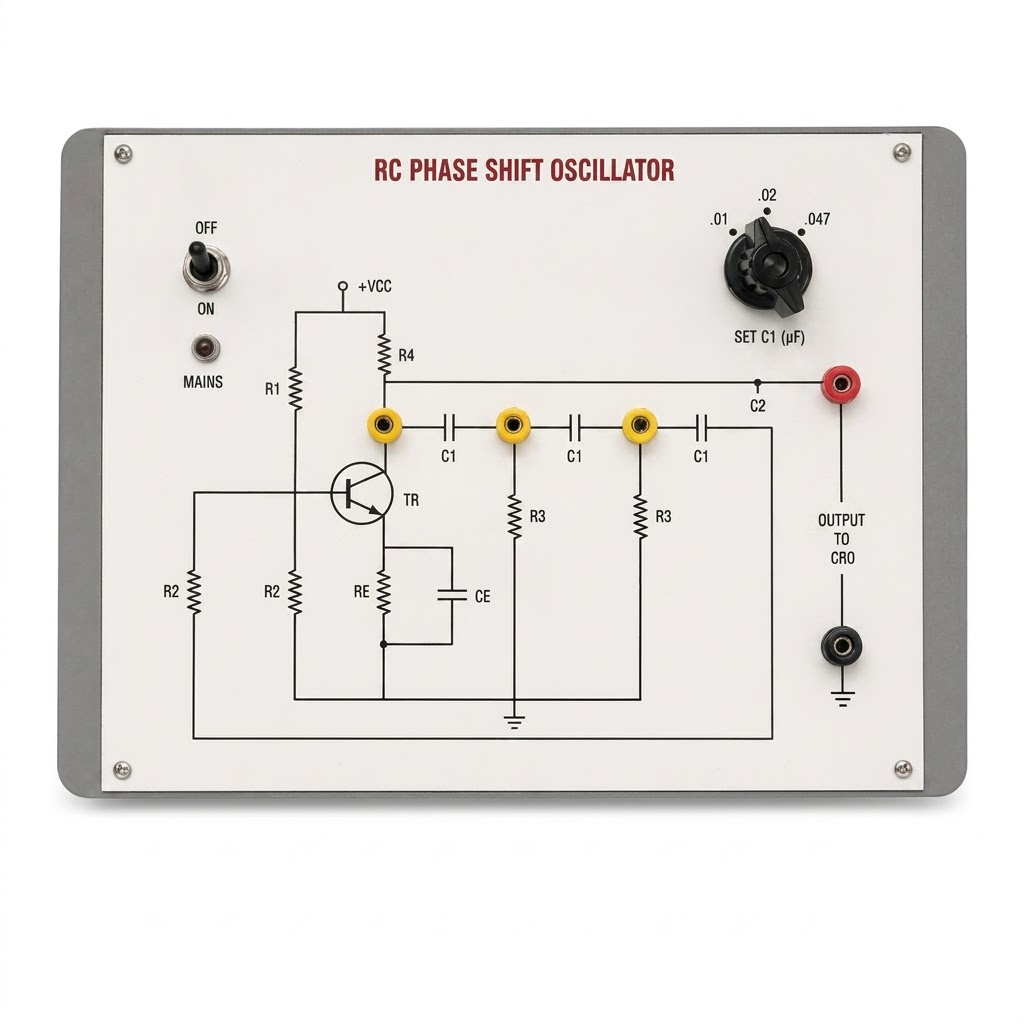 [AJK-OSCI-6873] AJKANT Phase Shift Oscillator (Model: AJK-OSCI-6873)