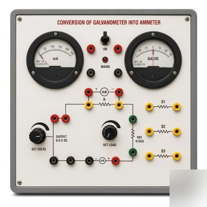 [AJK-ELLA-6755] AJKANT Conversion of Galvanometer to Ammeter (Model: AJK-ELLA-6755)