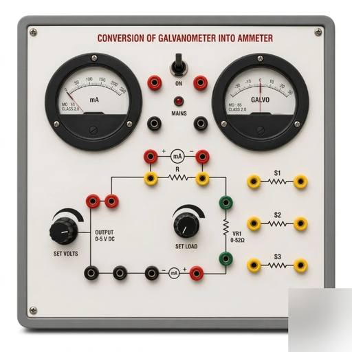 [AJK-ELLA-6755] AJKANT Conversion of Galvanometer to Ammeter (Model: AJK-ELLA-6755)