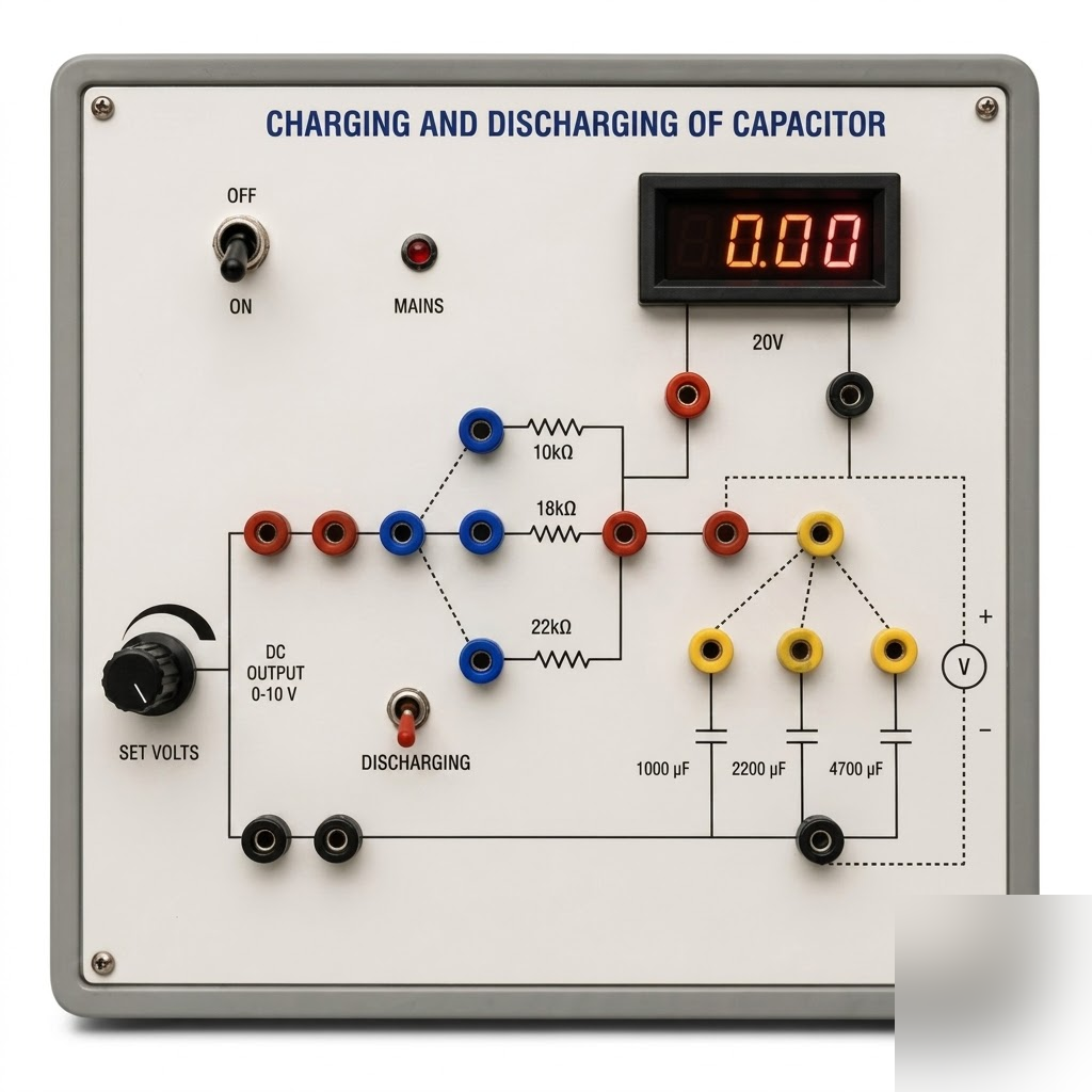 [AJK-ELLA-6745] AJKANT Charging & Discharging of Capacitor (Model: AJK-ELLA-6745)