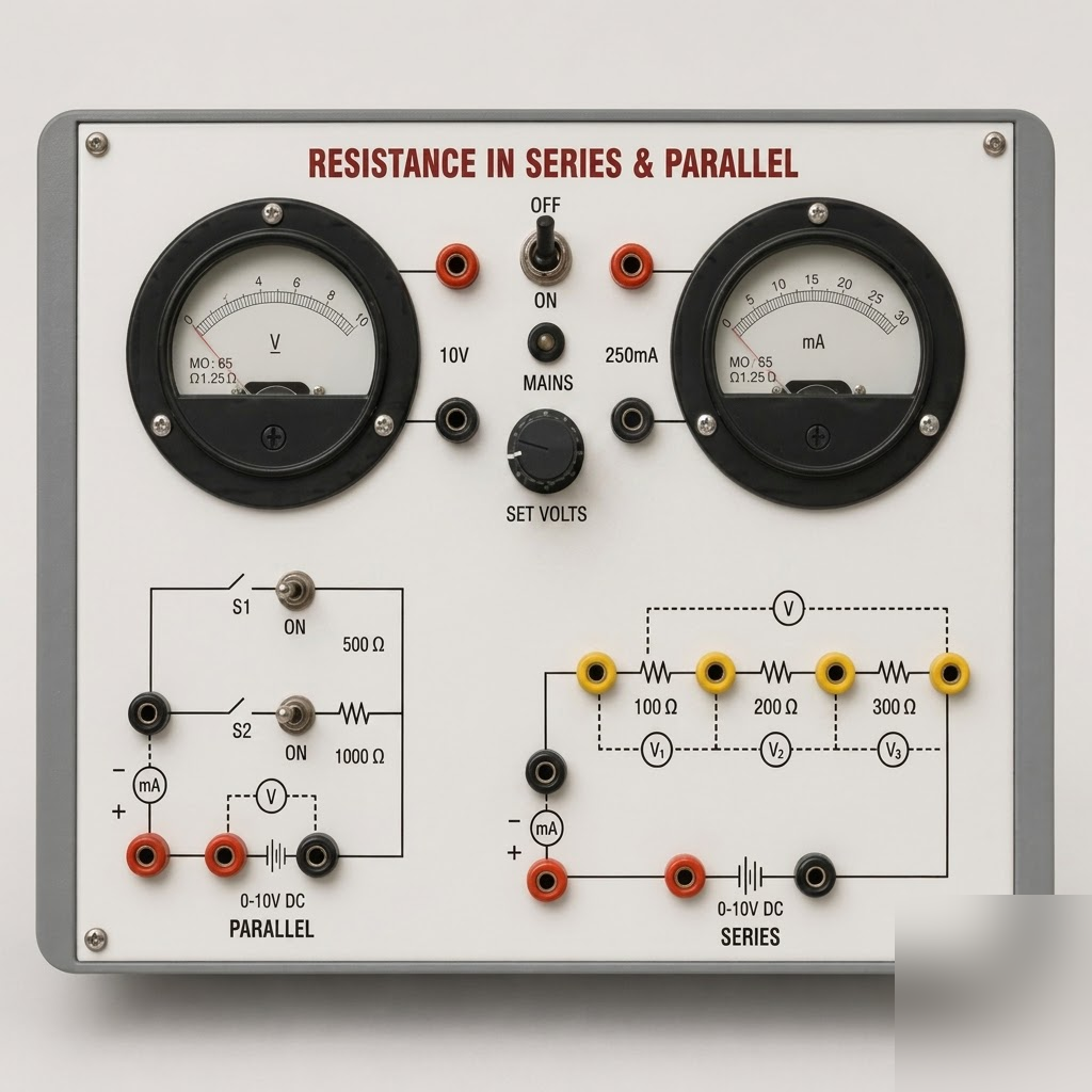 [AJK-ELLA-6741] AJKANT Resistance in Series & Parallel Apparatus (Model: AJK-ELLA-6741)