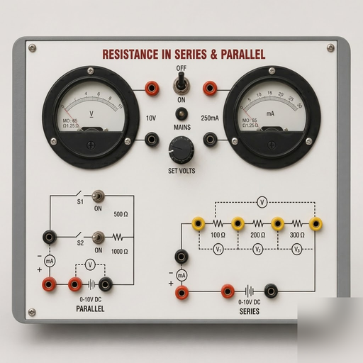 [AJK-ELLA-6741] AJKANT Resistance in Series & Parallel Apparatus (Model: AJK-ELLA-6741)