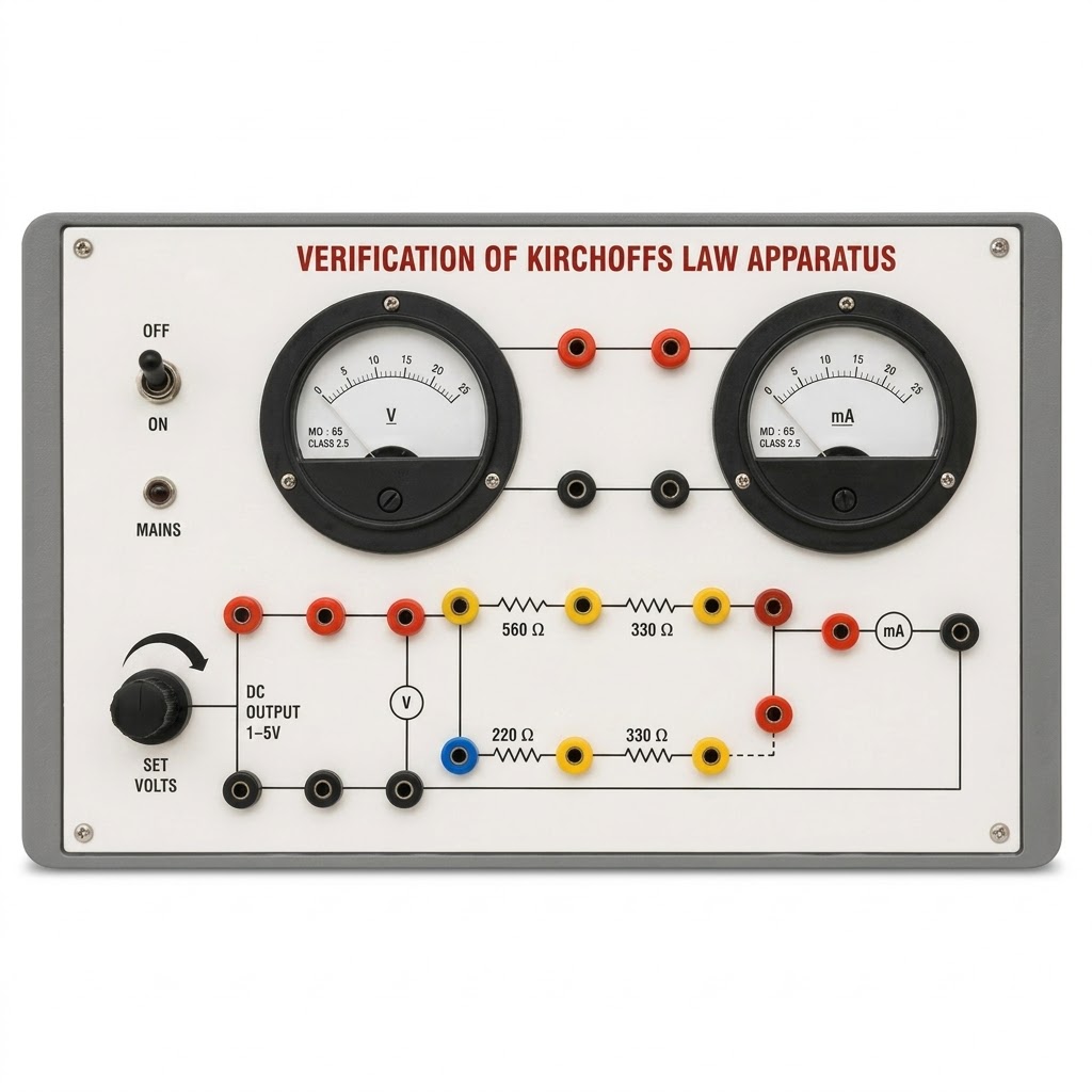 AJKANT KCL and KVL Kirchoffs Law Apparatus (Model: AJK-ELLA-6739)