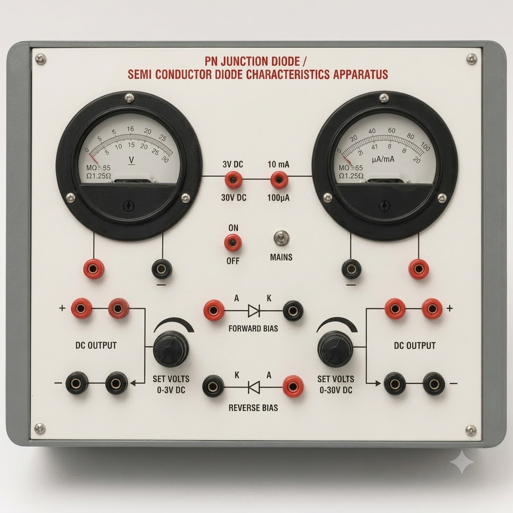AJKANT PN Junction Diode Semiconductor Diode Characteristics Apparatus (Model: AJK-ELLA-6680)