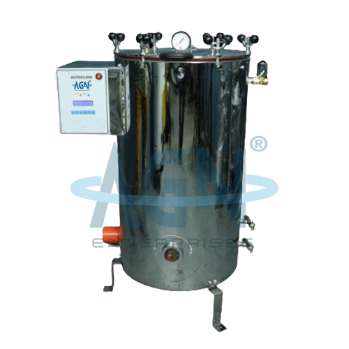 AJKANT HORIZONTAL CYLINDRICAL TRIPLE WALLED HIGH PRESSURE AUTOCLAVE WITH OUTER SQUARE BODY (Model: AJK-AUTO-6600)