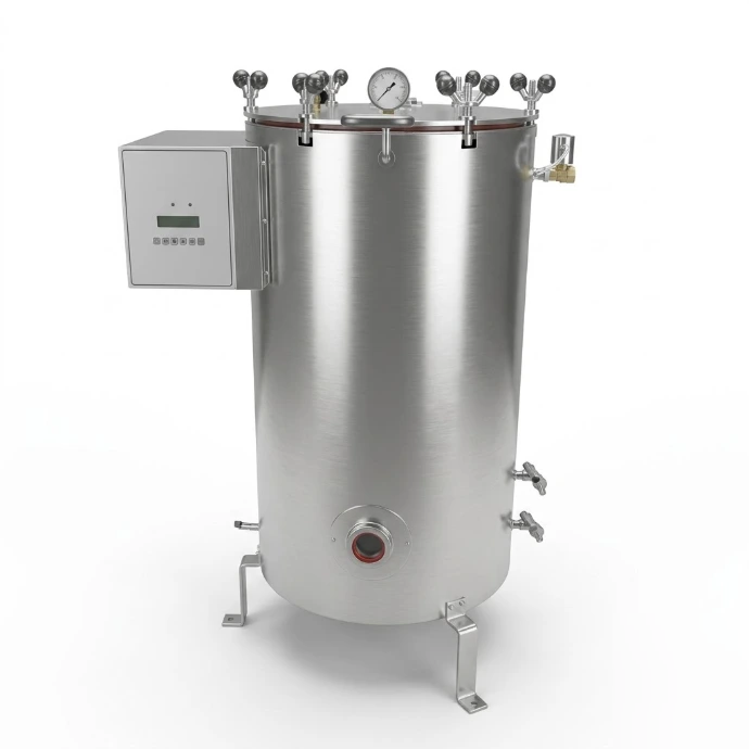 [AJK-AUTO-6600] AJKANT HORIZONTAL CYLINDRICAL TRIPLE WALLED HIGH PRESSURE AUTOCLAVE WITH OUTER SQUARE BODY (Model: AJK-AUTO-6600)