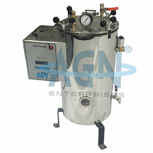 AJKANT VERTICAL DOUBLE WALLED WINGNUT AUTOCLAVE (Model: AJK-AUTO-6565)