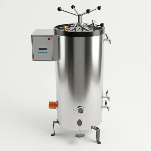 [AJK-AUTO-6544] AJKANT VERTICAL TRIPLE WALLED RADIAL LOCKING AUTOCLAVE FULLY S.S (Model: AJK-AUTO-6544)