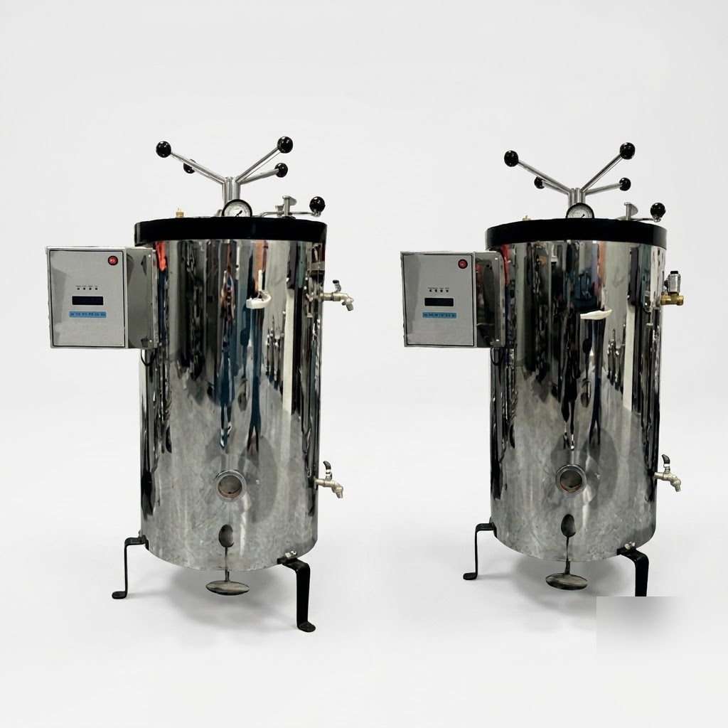 [AJK-AUTO-6542] AJKANT VERTICAL DOUBLE WALLED RADIAL LOCKING AUTOCLAVE S.S. LINING (Model: AJK-AUTO-6542)