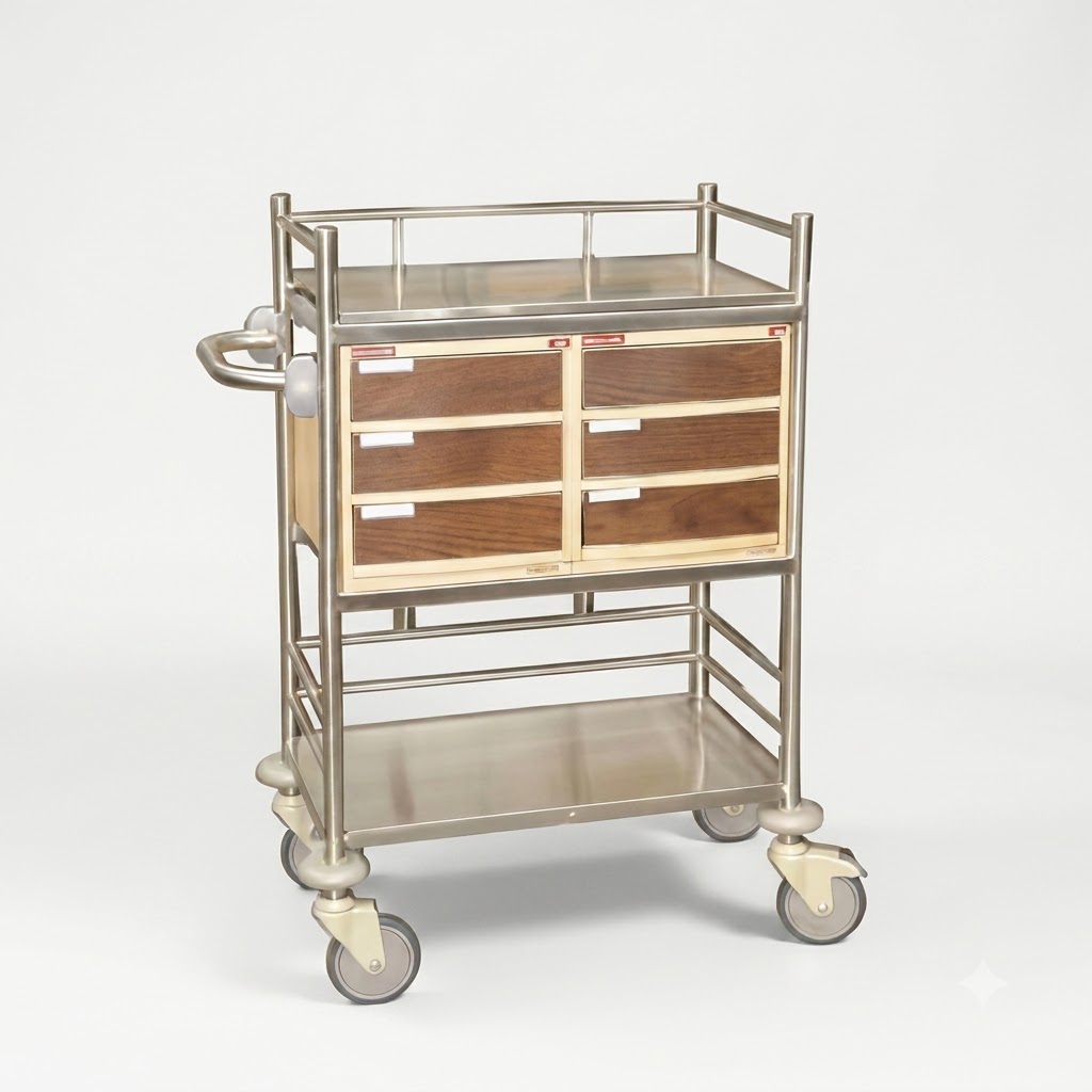 AJKANT MEDICATION CART SS BODY (Model: AJK-CAAM-4898)