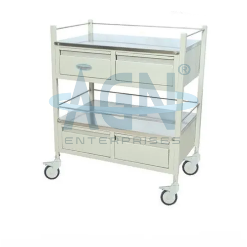 [AJK-CAAM-4896] AJKANT MEDICINE TROLLEY SS 4 DRAWER (Model: AJK-CAAM-4896)