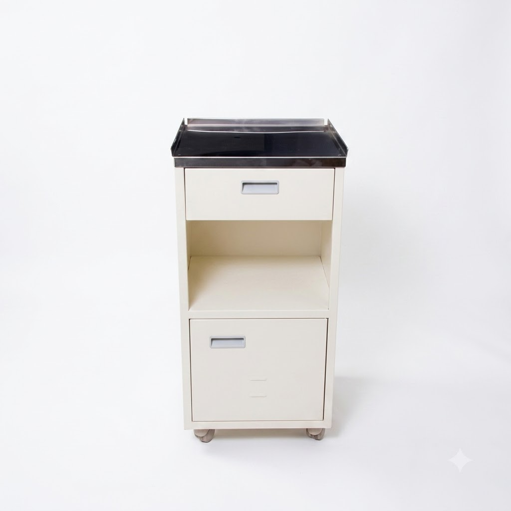 AJKANT BED SIDE LOCKER SS 2 DRAWER (Model: AJK-BESI-4874)